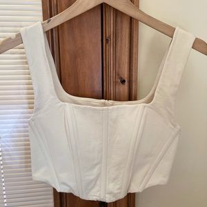 MESHKI Adara sleeveless corset top, size XS